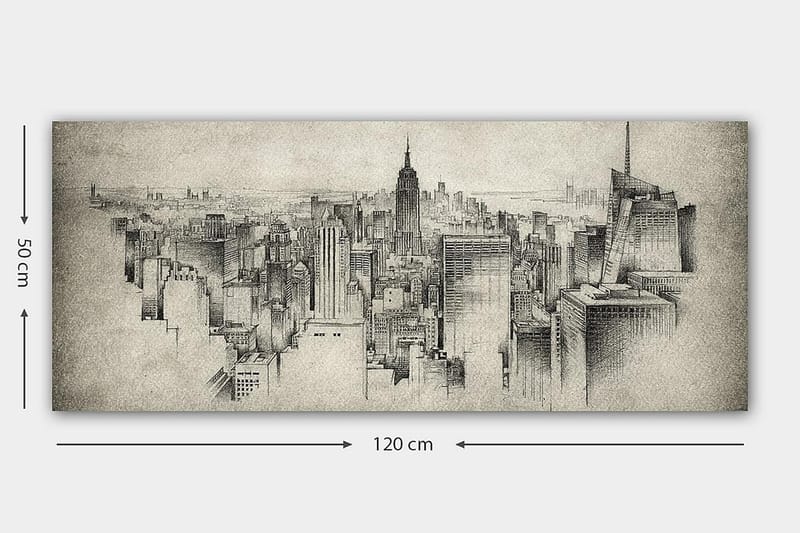 Canvasbilde YTY Buildings & Cityscapes Flerfarget - 120x50 cm - Innredning - Bilder & kunst - Lerretsbilder