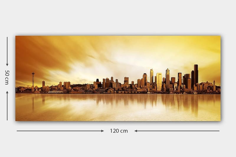 Canvasbilde YTY Buildings & Cityscapes Flerfarget - 120x50 cm - Innredning - Bilder & kunst - Lerretsbilder