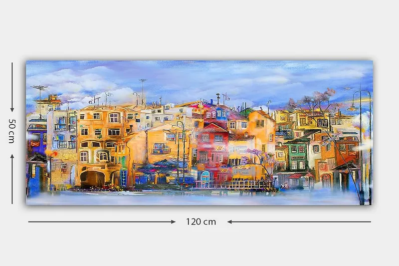 Canvasbilde YTY Buildings & Cityscapes Flerfarget - 120x50 cm - Innredning - Bilder & kunst - Lerretsbilder