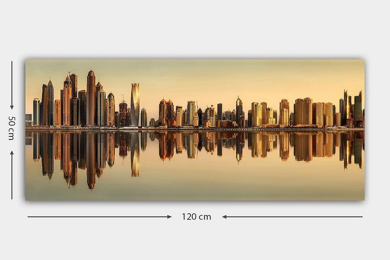 Canvasbilde YTY Buildings & Cityscapes Flerfarget - 120x50 cm - Innredning - Bilder & kunst - Lerretsbilder