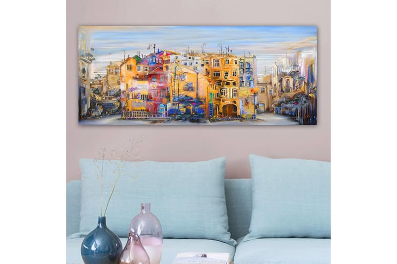 Canvasbilde YTY Buildings & Cityscapes Flerfarget - 120x50 cm - Innredning - Bilder & kunst - Lerretsbilder