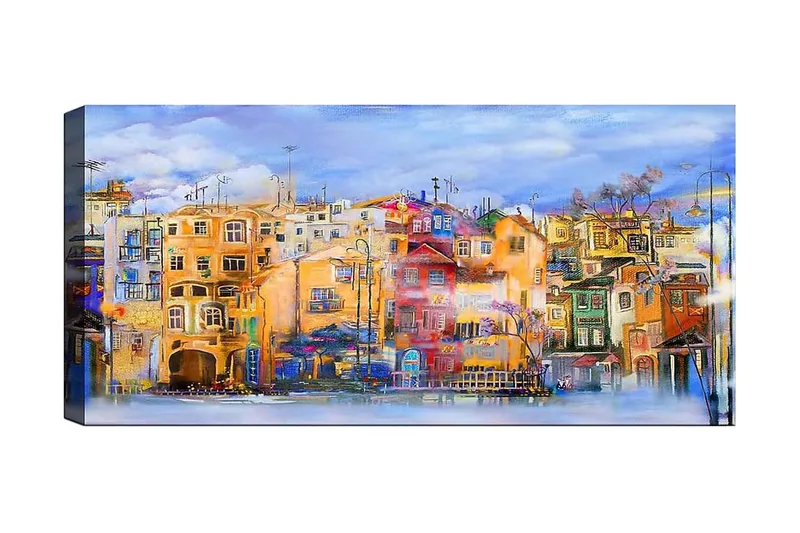 Canvasbilde YTY Buildings & Cityscapes Flerfarget - 120x50 cm - Innredning - Bilder & kunst - Lerretsbilder