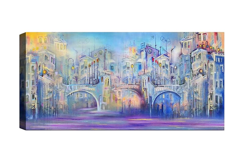 Canvasbilde YTY Buildings & Cityscapes Flerfarget - 120x50 cm - Innredning - Bilder & kunst - Lerretsbilder
