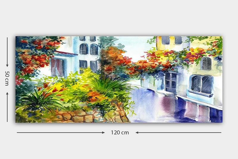 Canvasbilde YTY Buildings & Cityscapes Flerfarget - 120x50 cm - Innredning - Bilder & kunst - Lerretsbilder