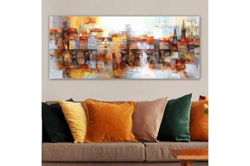 Canvasbilde YTY Buildings & Cityscapes Flerfarget - 120x50 cm - Innredning - Bilder & kunst - Lerretsbilder