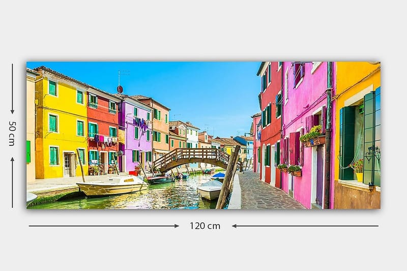 Canvasbilde YTY Buildings & Cityscapes Flerfarget - 120x50 cm - Innredning - Bilder & kunst - Lerretsbilder