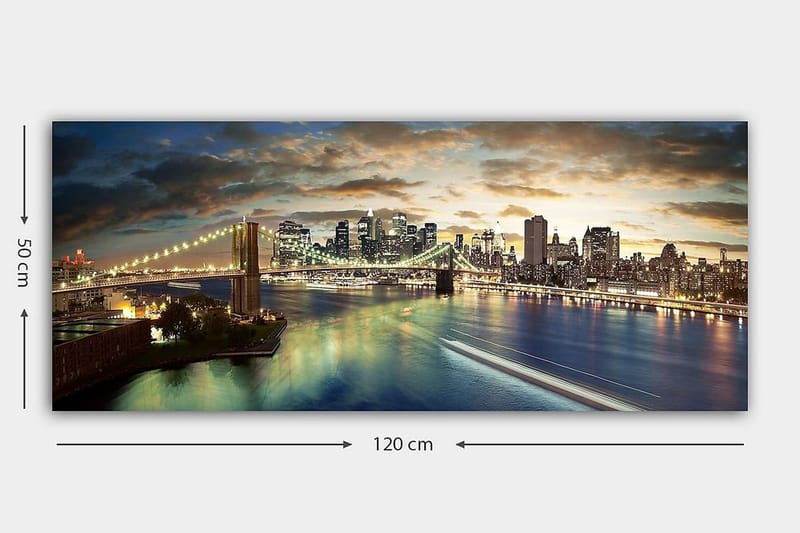 Canvasbilde YTY Buildings & Cityscapes Flerfarget - 120x50 cm - Innredning - Bilder & kunst - Lerretsbilder