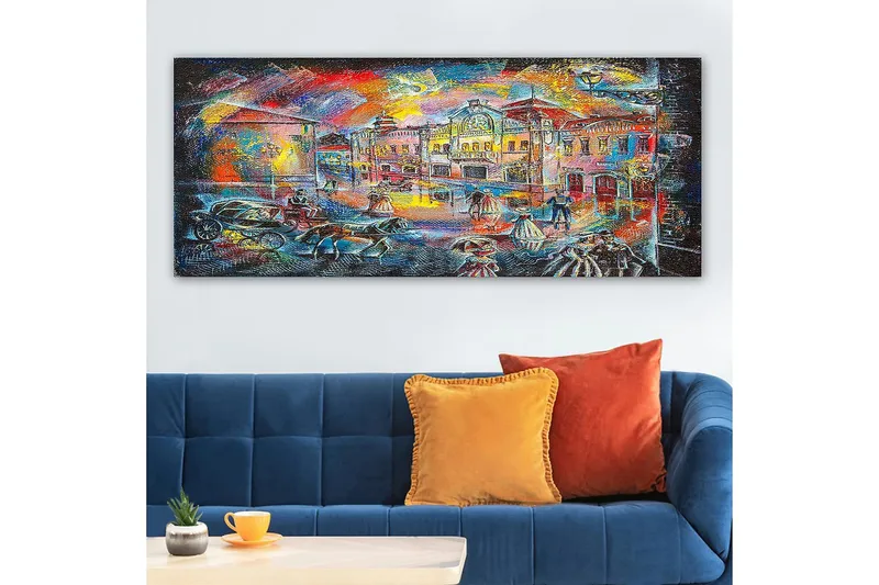 Canvasbilde YTY Buildings & Cityscapes Flerfarget - 120x50 cm - Innredning - Bilder & kunst - Lerretsbilder