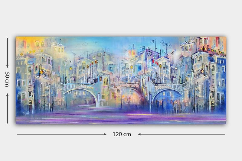 Canvasbilde YTY Buildings & Cityscapes Flerfarget - 120x50 cm - Innredning - Bilder & kunst - Lerretsbilder