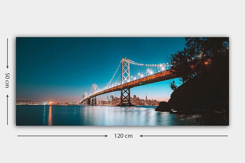 Canvasbilde YTY Buildings & Cityscapes Flerfarget - 120x50 cm - Innredning - Bilder & kunst - Lerretsbilder