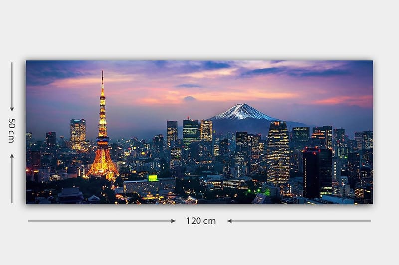 Canvasbilde YTY Buildings & Cityscapes Flerfarget - 120x50 cm - Innredning - Bilder & kunst - Lerretsbilder