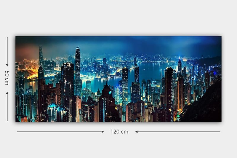Canvasbilde YTY Buildings & Cityscapes Flerfarget - 120x50 cm - Innredning - Bilder & kunst - Lerretsbilder