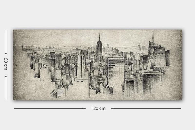 Canvasbilde YTY Buildings & Cityscapes Flerfarget - 120x50 cm - Innredning - Bilder & kunst - Lerretsbilder