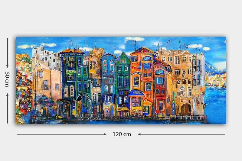 Canvasbilde YTY Buildings & Cityscapes Flerfarget - 120x50 cm - Innredning - Bilder & kunst - Lerretsbilder