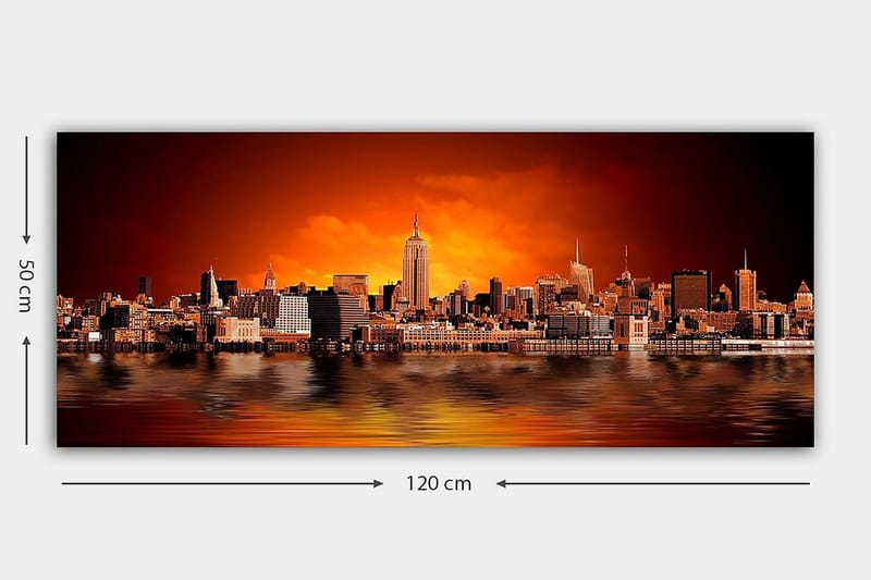 Canvasbilde YTY Buildings & Cityscapes Flerfarget - 120x50 cm - Innredning - Bilder & kunst - Lerretsbilder