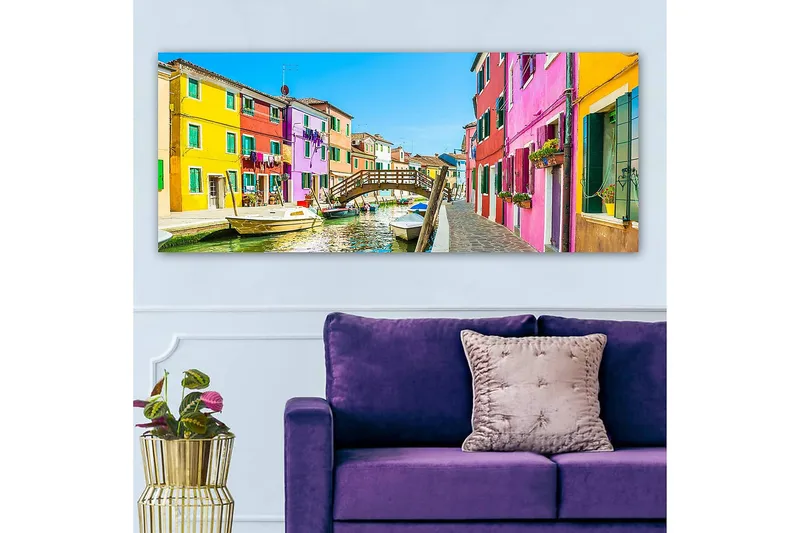 Canvasbilde YTY Buildings & Cityscapes Flerfarget - 120x50 cm - Innredning - Bilder & kunst - Lerretsbilder