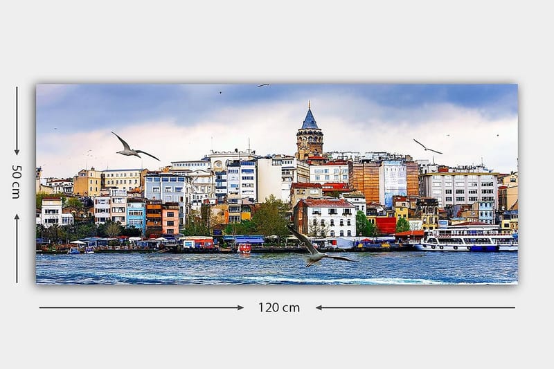 Canvasbilde YTY Buildings & Cityscapes Flerfarget - 120x50 cm - Innredning - Bilder & kunst - Lerretsbilder