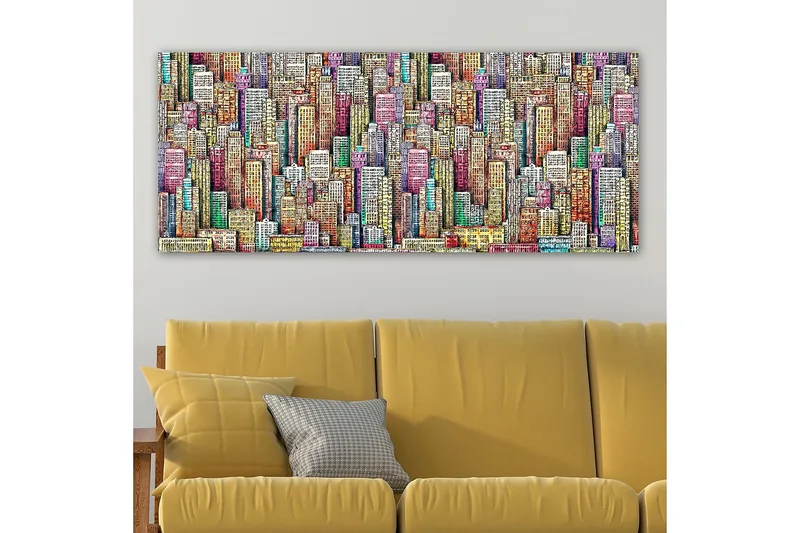 Canvasbilde YTY Buildings & Cityscapes Flerfarget - 120x50 cm - Innredning - Bilder & kunst - Lerretsbilder