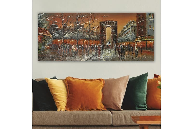 Canvasbilde YTY Cities & Countries Flerfarget - 120x50 cm - Lerretsbilder