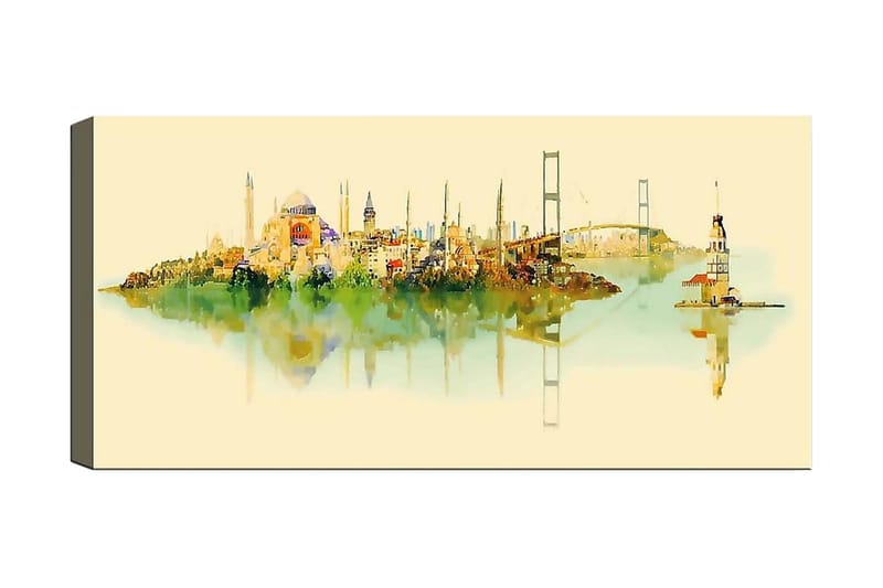 Canvasbilde YTY Cities & Countries Flerfarget - 120x50 cm - Innredning - Bilder & kunst - Lerretsbilder