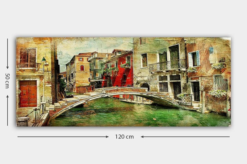 Canvasbilde YTY Cities & Countries Flerfarget - 120x50 cm - Innredning - Bilder & kunst - Lerretsbilder