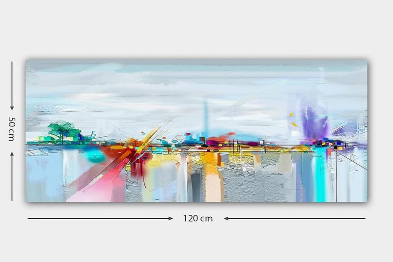 Canvasbilde YTY Cities & Countries Flerfarget - 120x50 cm - Lerretsbilder