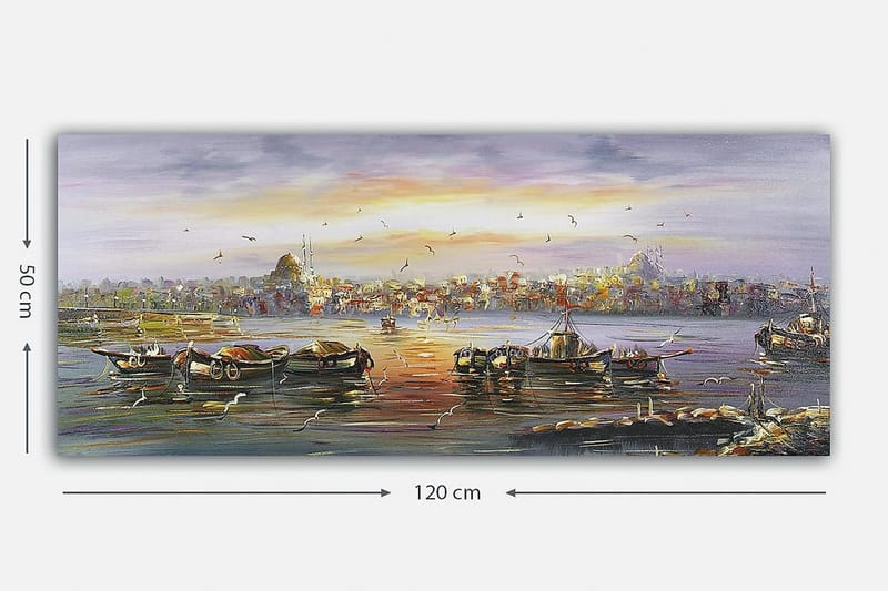 Canvasbilde YTY Cities & Countries Flerfarget - 120x50 cm - Innredning - Bilder & kunst - Lerretsbilder