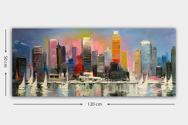 Canvasbilde YTY Cities & Countries Flerfarget - 120x50 cm - Innredning - Bilder & kunst - Lerretsbilder
