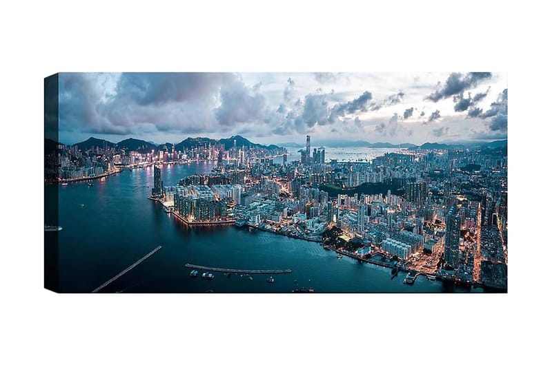 Canvasbilde YTY Cities & Countries Flerfarget - 120x50 cm - Innredning - Bilder & kunst - Lerretsbilder