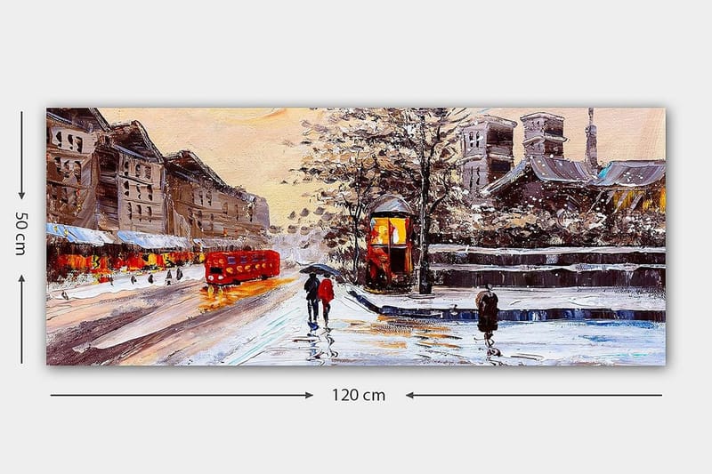 Canvasbilde YTY Cities & Countries Flerfarget - 120x50 cm - Innredning - Bilder & kunst - Lerretsbilder