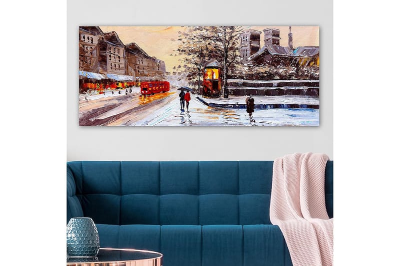 Canvasbilde YTY Cities & Countries Flerfarget - 120x50 cm - Innredning - Bilder & kunst - Lerretsbilder