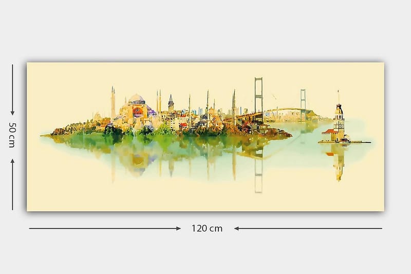 Canvasbilde YTY Cities & Countries Flerfarget - 120x50 cm - Innredning - Bilder & kunst - Lerretsbilder