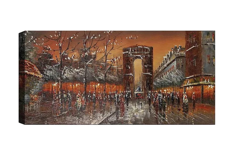 Canvasbilde YTY Cities & Countries Flerfarget, 120x50 cm