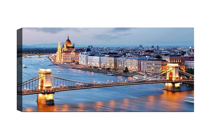 Canvasbilde YTY Cities & Countries Flerfarget - 120x50 cm - Innredning - Bilder & kunst - Lerretsbilder