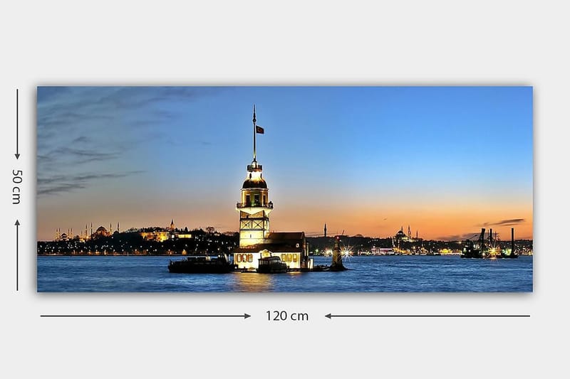 Canvasbilde YTY Cities & Countries Flerfarget - 120x50 cm - Innredning - Bilder & kunst - Lerretsbilder