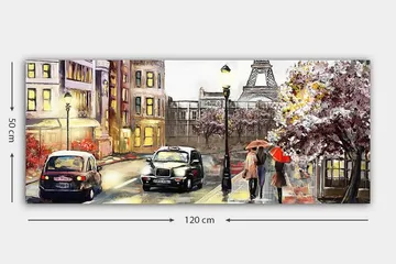 Canvasbilde YTY Cities & Countries Flerfarget - 120x50 cm - Innredning - Bilder & kunst - Lerretsbilder