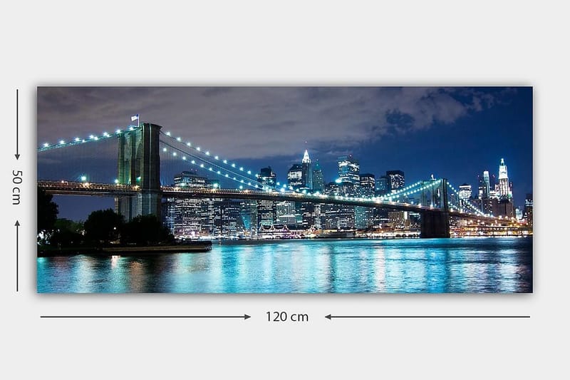 Canvasbilde YTY Cities & Countries Flerfarget - 120x50 cm - Innredning - Bilder & kunst - Lerretsbilder