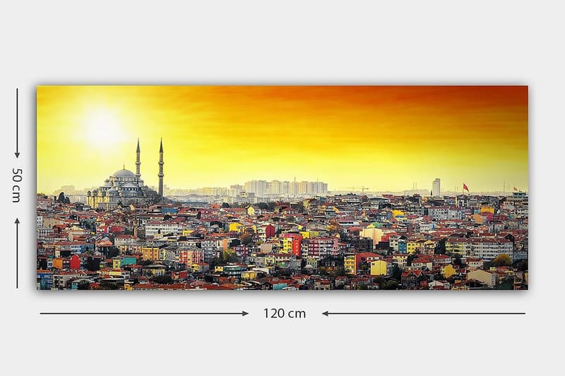 Canvasbilde YTY Cities & Countries Flerfarget - 120x50 cm - Innredning - Bilder & kunst - Lerretsbilder