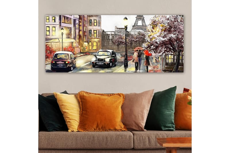 Canvasbilde YTY Cities & Countries Flerfarget - 120x50 cm - Innredning - Bilder & kunst - Lerretsbilder
