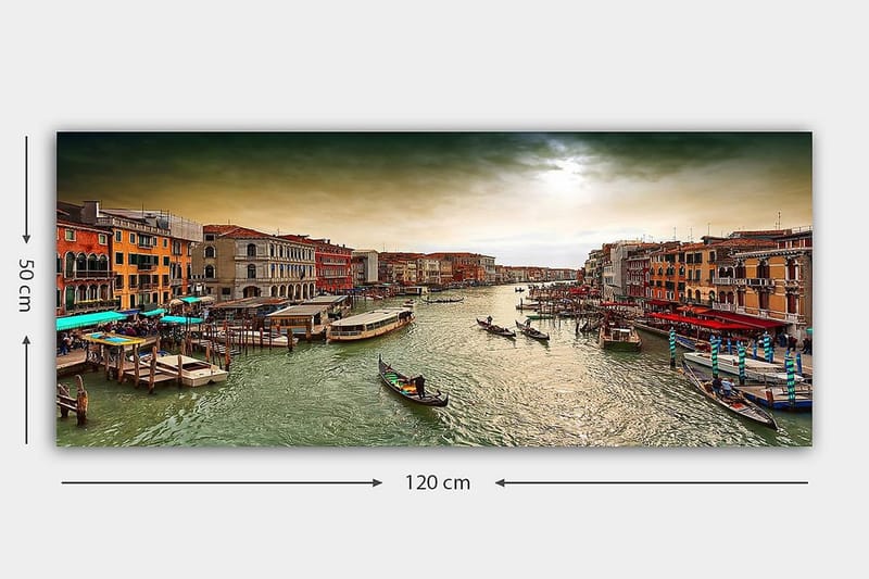 Canvasbilde YTY Cities & Countries Flerfarget - 120x50 cm - Innredning - Bilder & kunst - Lerretsbilder