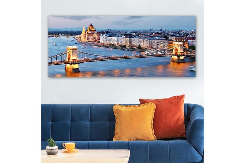 Canvasbilde YTY Cities & Countries Flerfarget - 120x50 cm - Innredning - Bilder & kunst - Lerretsbilder