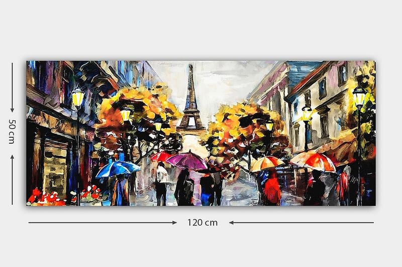 Canvasbilde YTY Cities & Countries Flerfarget - 120x50 cm - Innredning - Bilder & kunst - Lerretsbilder