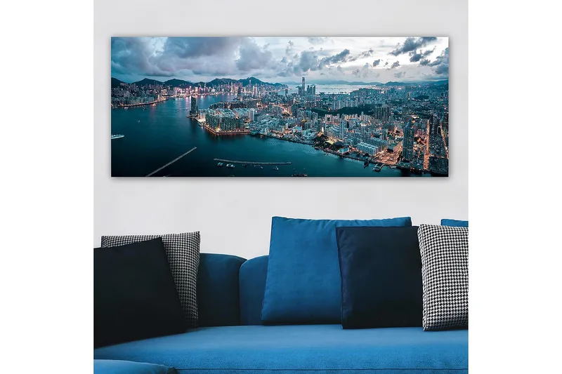 Canvasbilde YTY Cities & Countries Flerfarget - 120x50 cm - Innredning - Bilder & kunst - Lerretsbilder