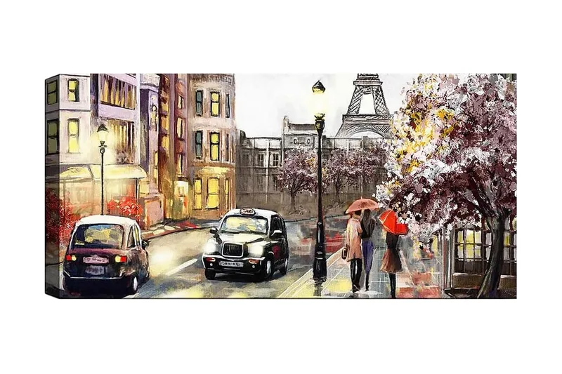 Canvasbilde YTY Cities & Countries Flerfarget, 120x50 cm