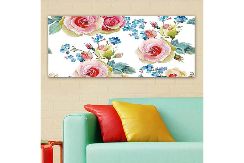 Canvasbilde YTY Floral & Botanical Flerfarget - 120x50 cm - Innredning - Bilder & kunst - Lerretsbilder
