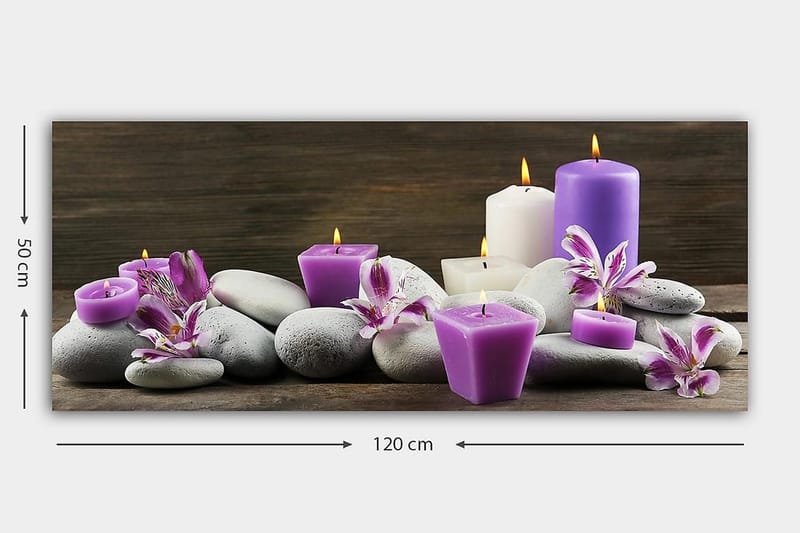 Canvasbilde YTY Floral & Botanical Flerfarget - 120x50 cm - Innredning - Bilder & kunst - Lerretsbilder