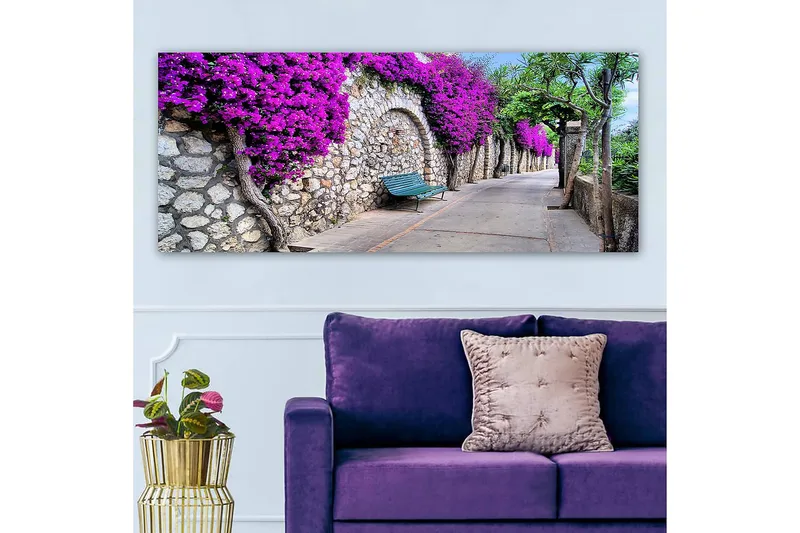 Canvasbilde YTY Floral & Botanical Flerfarget - 120x50 cm - Innredning - Bilder & kunst - Lerretsbilder