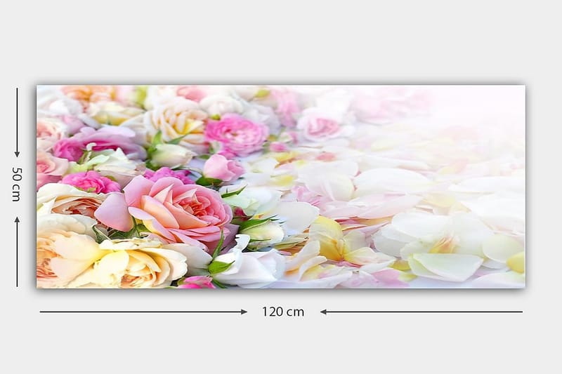 Canvasbilde YTY Floral & Botanical Flerfarget - 120x50 cm - Innredning - Bilder & kunst - Lerretsbilder