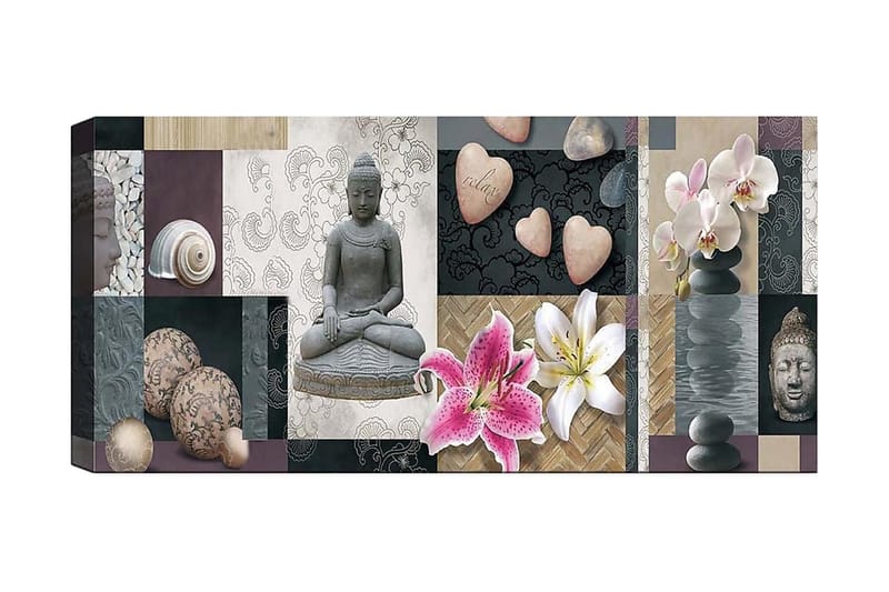 Canvasbilde YTY Floral & Botanical Flerfarget - 120x50 cm - Innredning - Bilder & kunst - Lerretsbilder