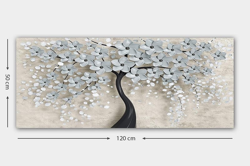 Canvasbilde YTY Floral & Botanical Flerfarget - 120x50 cm - Innredning - Bilder & kunst - Lerretsbilder